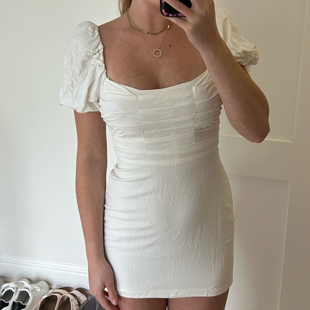 ASTR white mini dress